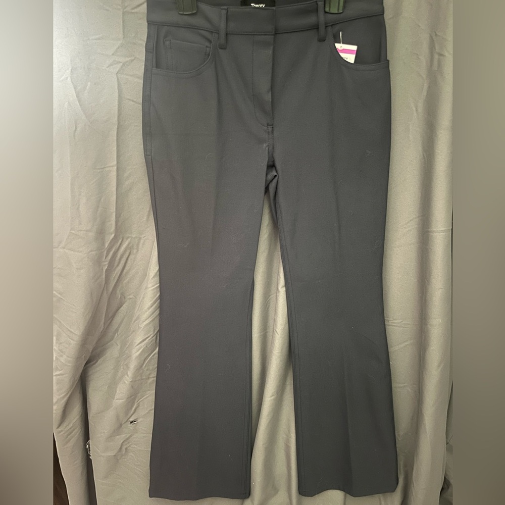 Theory Cropped Navy 5-Pocket Pants